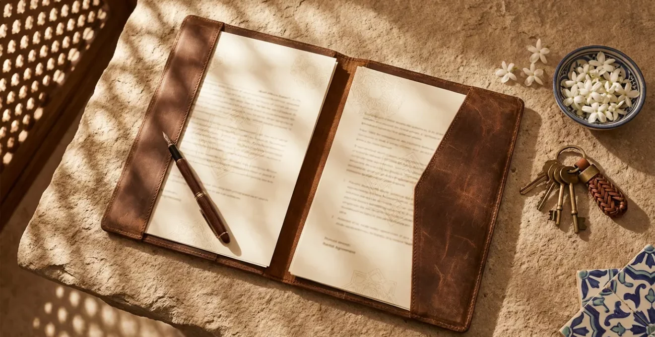 Signature d'un contrat de location saisonnière pour une villa en Tunisie avec vue sur la Méditerranée