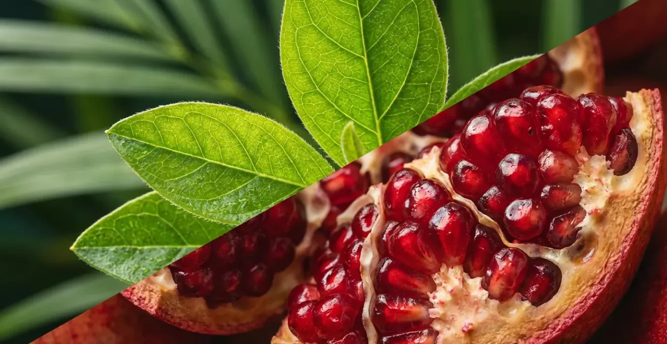 Comparaison visuelle entre plants de henné et grenadiers dans l'oasis de Gabès